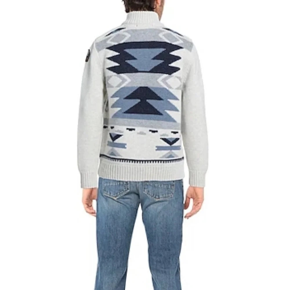 Parajumpers Wool Knit Santana Aztec Southwest Zipper Cardigan Sweater Mens Large